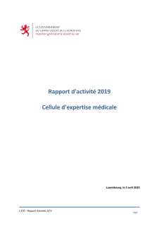 Rapport d'activité 2019 de la Cellule d'expertise médicale