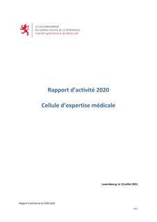 Rapport d'activité 2020 de la Cellule d'expertise médicale 