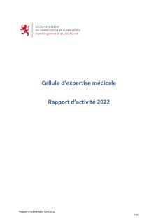 Rapport d'activité 2022 de la Cellule d'expertise médicale